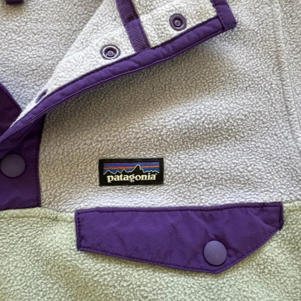 Patagonia Synchilla Snap-T Pullover Girls L 12 Purple‎ Jacket Fleece 65545